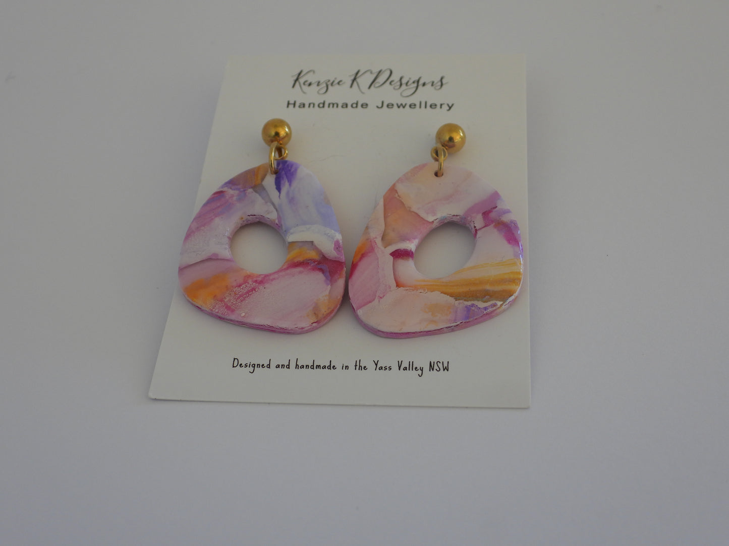 Medium Dangles - Pink Sunset