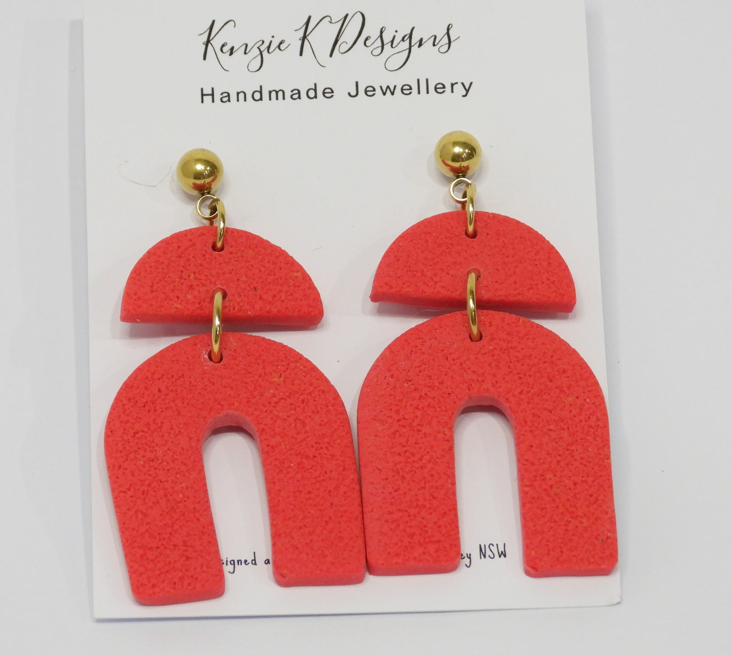 Large Dangle - Textured U Shape