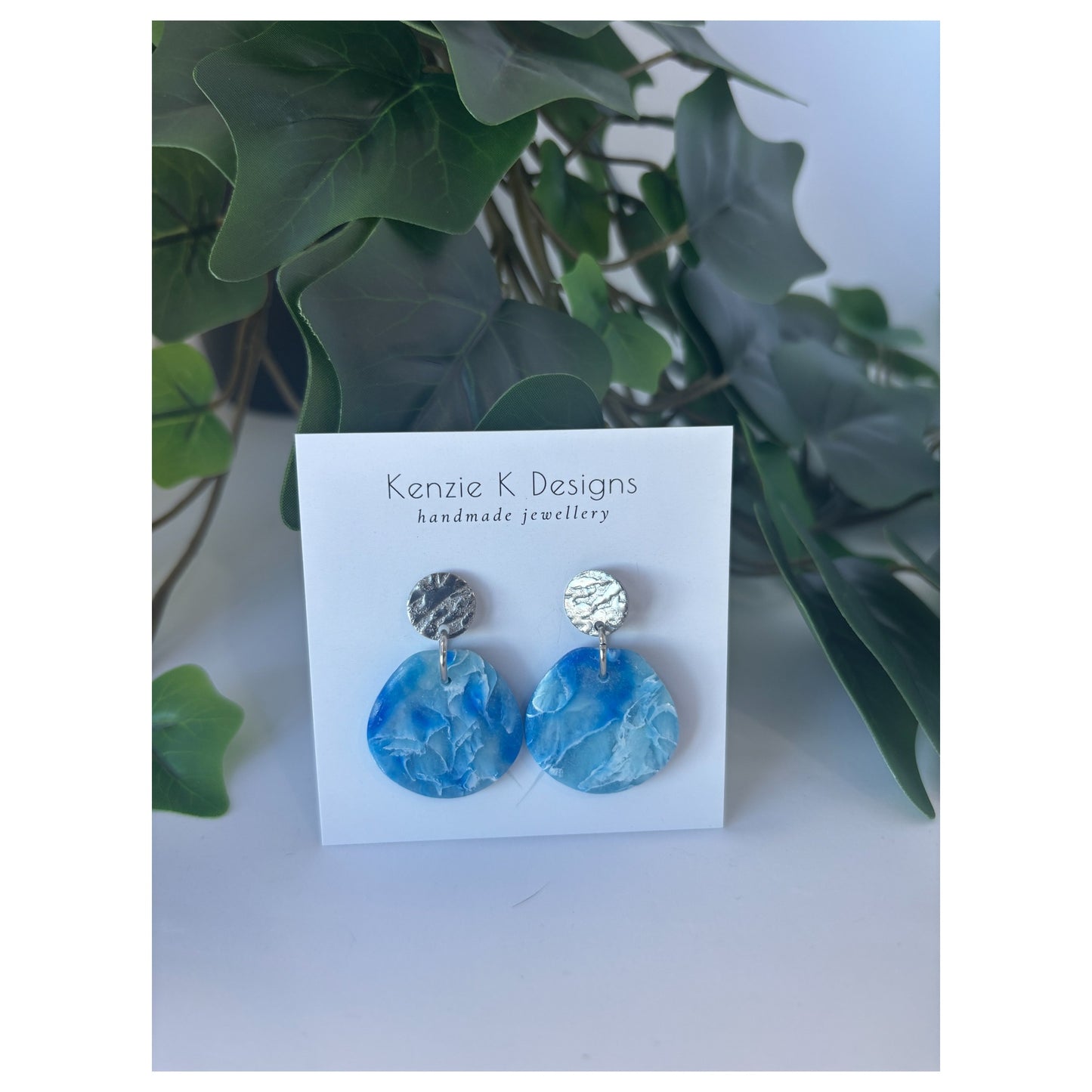 Organic Ovals- Blue Marble