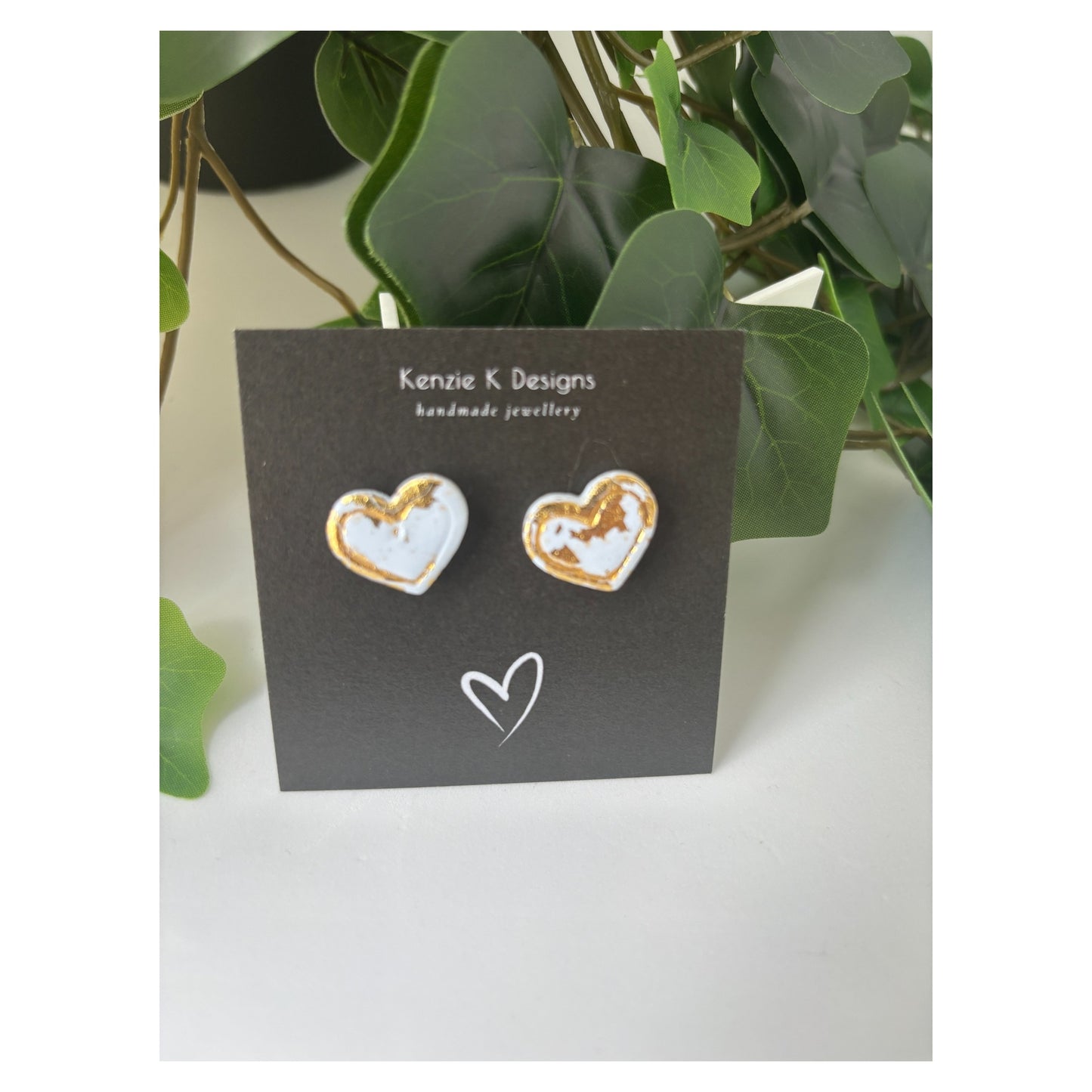 Heart Stud Winter Blue