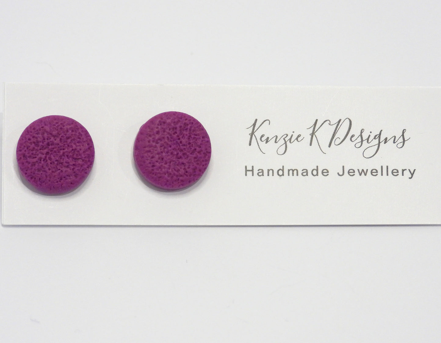Small Stud - Round Purple Textured