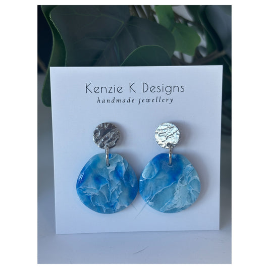 Organic Ovals- Blue Marble