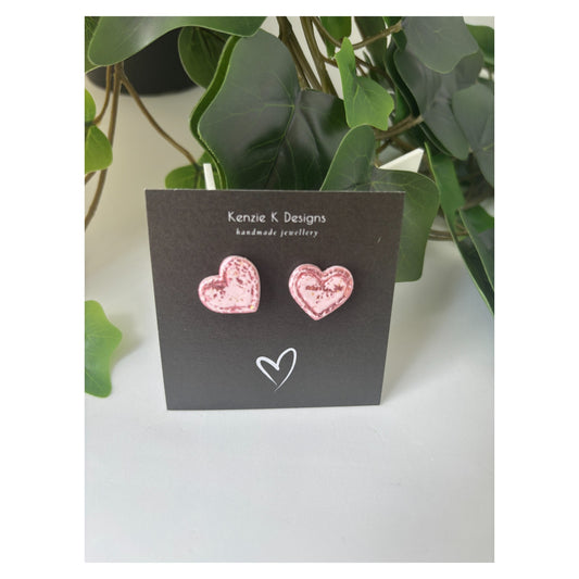 Heart Stud Pink