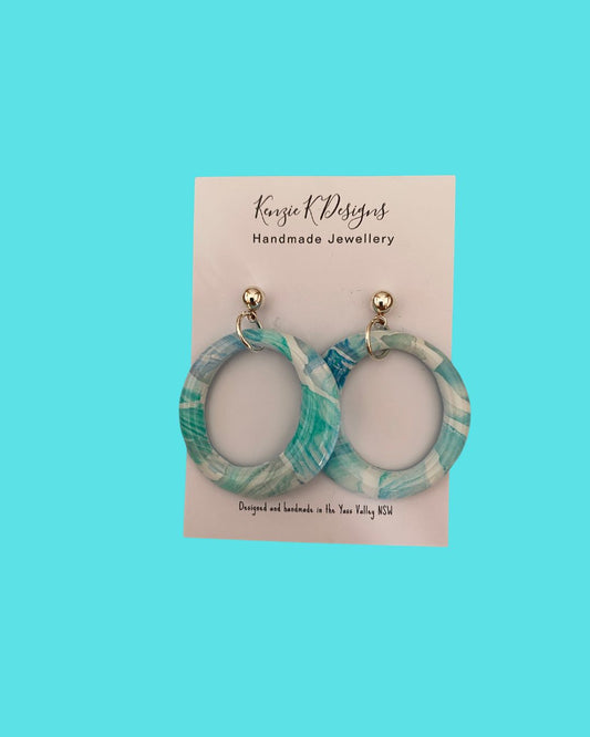 Large Dangles - Ocean Blue